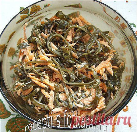 Салат из морской капусты, моркови и майонеза - пошаговый рецепт с фото.
