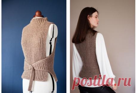 Модная безрукавка спицами или крючком | Непутёвые заметки про вязание | Яндекс Дзен