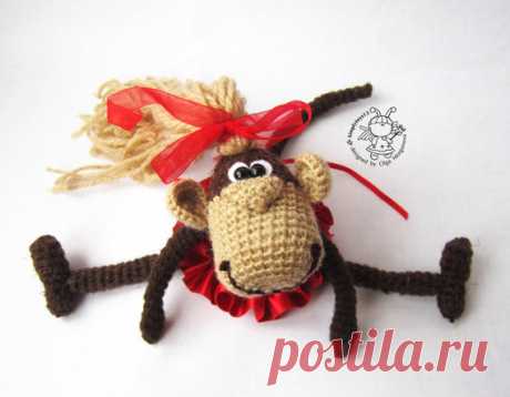 Keychain monkey two in one crochet pattern by simplytoys13 on Etsy