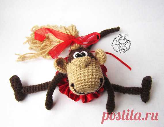 Keychain monkey two in one crochet pattern by simplytoys13 on Etsy