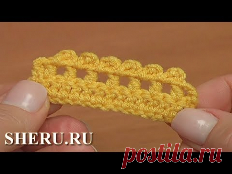 Азы крючком. Пико выполнено через столбик без накида Урок 42 часть 7