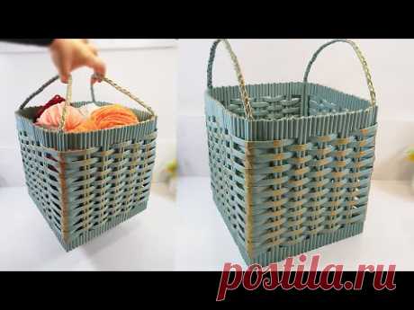 This Wonderful Storage Basket Is Made Only From Paper - DIY Storage Basket