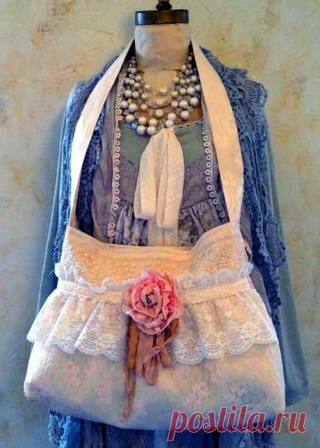 Сумка шебби-шик ♛ 12 схем ♛ вдохновлялки ♛ кружево от Alisa
