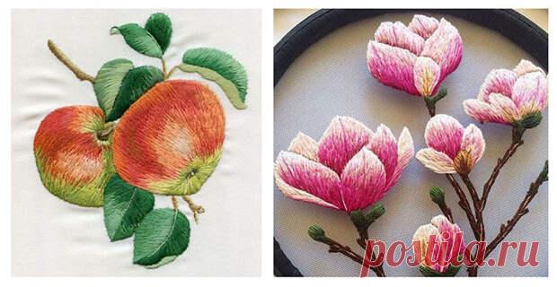 Красивая вышивка гладью: 50 + фото и схем - Домоводство - медиаплатформа МирТесен Первое, что приходит на ум при словах красивая вышивка гладью — это наши скатерти, подушки, народные костюмы. Но сейчас очень модны вещи с вышивками. Это правда, что старое часто возвращается в моду. Поэтому каждая девушка должна научиться вышивать. В конце концов, это не только творческое и