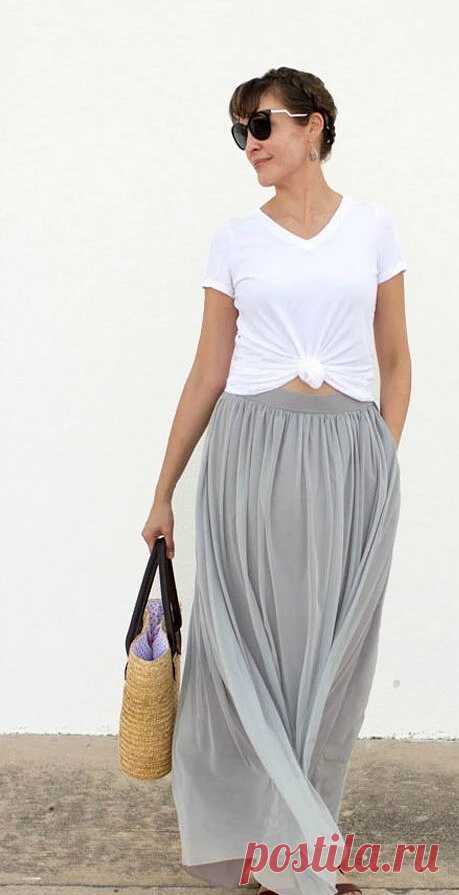 Двухслойная длинная юбка без выкройки: мастер-класс — Мастер-классы на BurdaStyle.ru