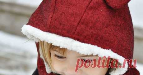 sewing: DIY flannel hooded scarf - imagine gnats