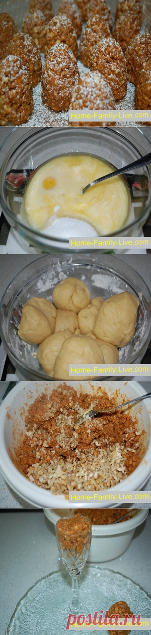 Новогодний десерт «Заснеженные  шишки»/Сайт с пошаговыми рецептами с фото для тех кто любит готовить