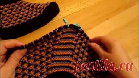 Тапочки следки спицами knitted slippers