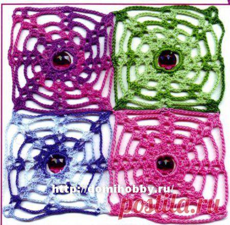 Вязание крючком мотивов с цветами / Handmade / 1. Крючкотворные Мотивы / Pinme.ru / Ольга Захарова-Черных
