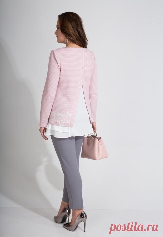 Костюм, Лилиана, 745В Пудра+серый Официальный интернет магазин Дама бай