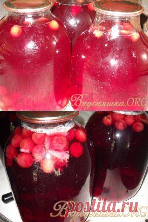 Компот из вишни на зиму. Рецепт с фото
