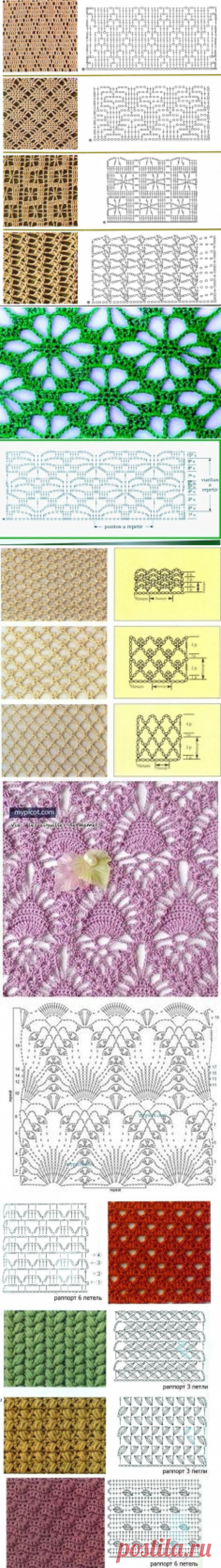 Простые узоры крючком: 229 вариантов со схемами, описанием, видео мк