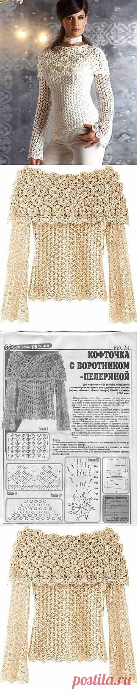 Кофта с розами.