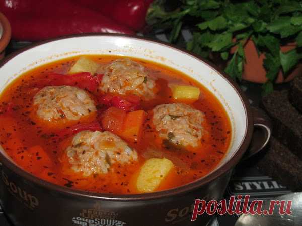 Постигая искусство кулинарии... : Очень вкусный суп с тефтелями!