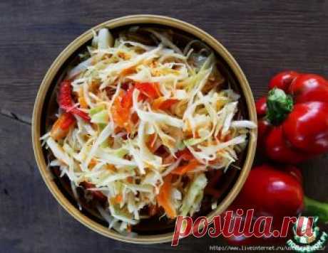 Маринованная капуста за сутки - кисло-сладенькая и безумно вкусная