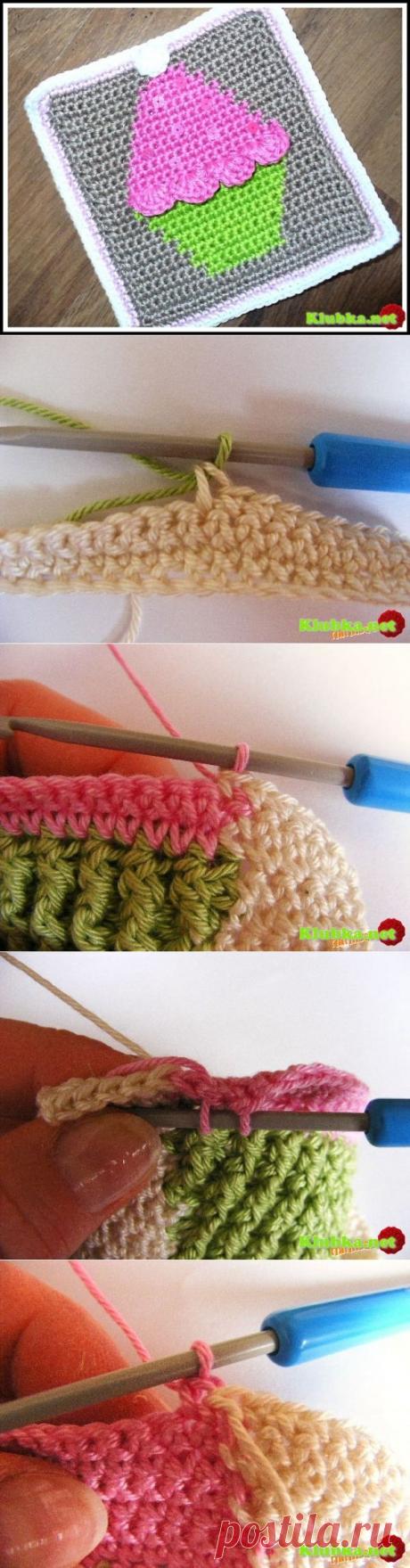 Фото МК смены цвета ниток » Клубка.Нет - Все о вязании крючком