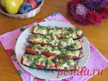 Баклажаны с сыром и помидорами в духовке - Простые рецепты Овкусе.ру