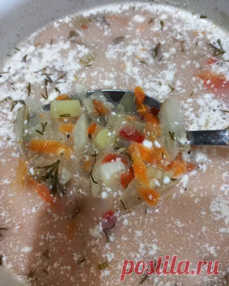 Сметанный суп с овощами