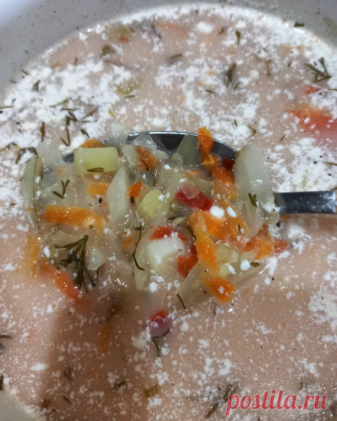 Сметанный суп с овощами