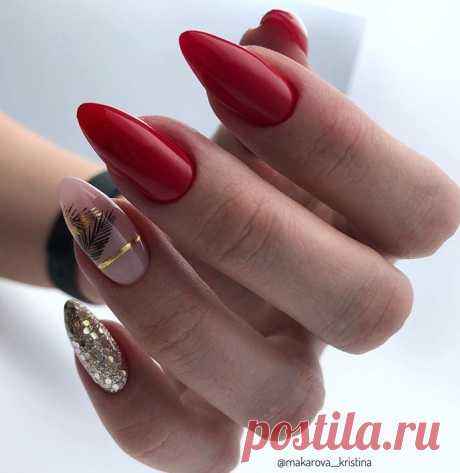 Красный маникюр с рисунком: 60+ модных идей для уверенных в себе женщин