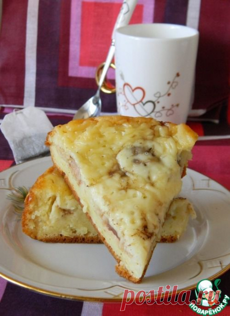 Сырный пирог с фрикадельками - кулинарный рецепт