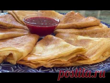 ТОНКИЕ САМЫЕ ВКУСНЫЕ БЛИНЧИКИ НА МОЛОКЕ/ ТОЧНЫЙ РЕЦЕПТ НА БЫСТРУЮ РУКУ