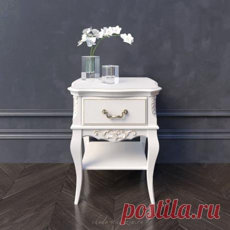 Деревянная тумбочка с ящиком – цвет слоновая кость купить по цене 34 630 руб. в Москве — интернет магазин chudo-magazin.ru