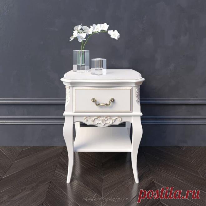 Деревянная тумбочка с ящиком – цвет слоновая кость купить по цене 34 630 руб. в Москве — интернет магазин chudo-magazin.ru