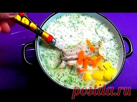 Вкусный сырный  суп. Вся семья подсела на него.