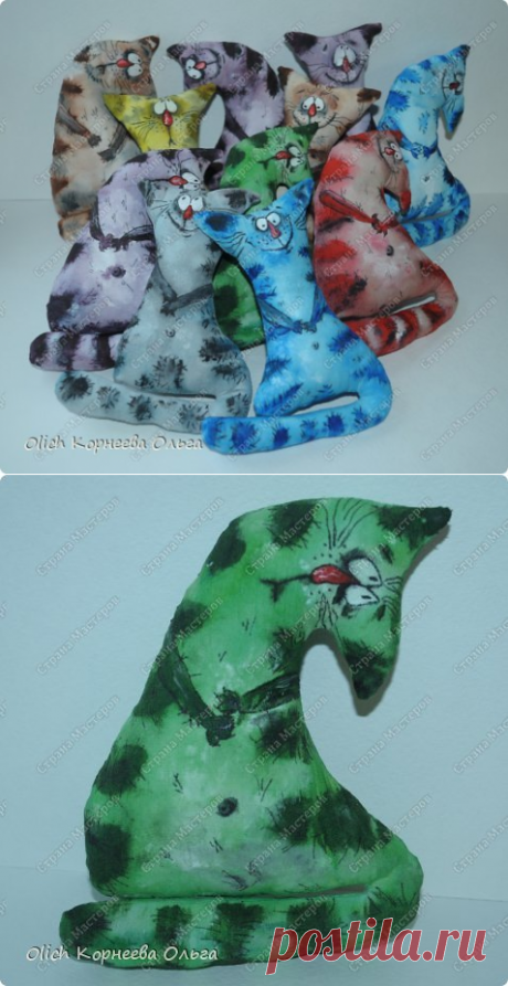 СМЕШНЫЕ,РАДУЖНЫЕ КОТЫ ОЛЬГИ КОРНЕЕВОЙ