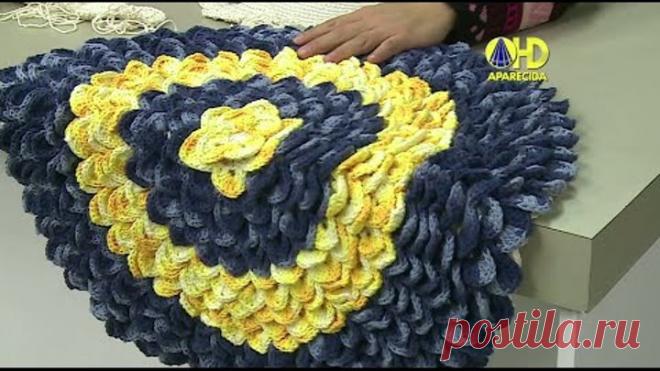 Vida com Arte | Tapete Redondo em Crochê por Cristina Luriko - 22 de Junho de 2015