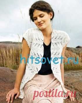 Вязаный жилет кремового цвета