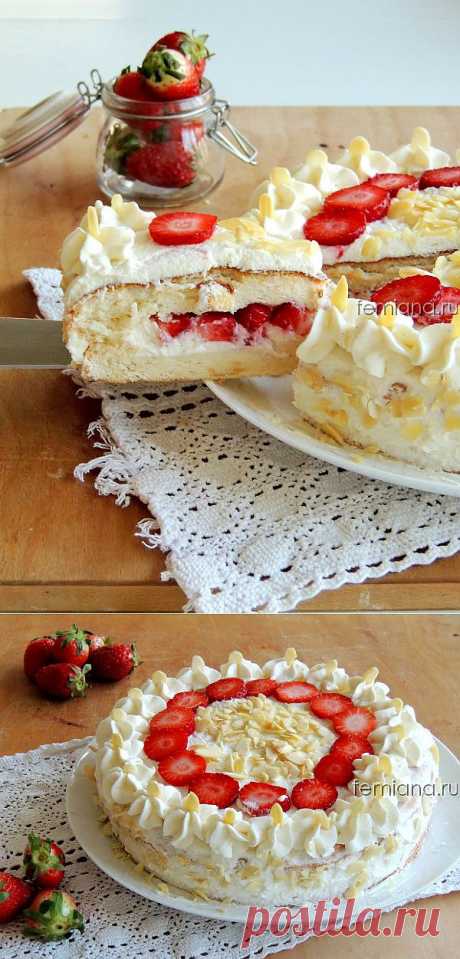 Клубничный торт (или ягодный) на скорую руку | FEMIANA