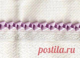 Объемный бордюр из ленточек