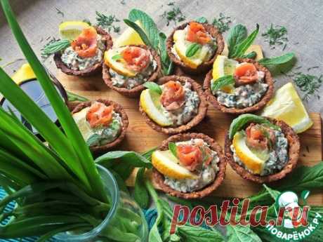 Хлебные корзиночки с сырно-рыбной начинкой - кулинарный рецепт