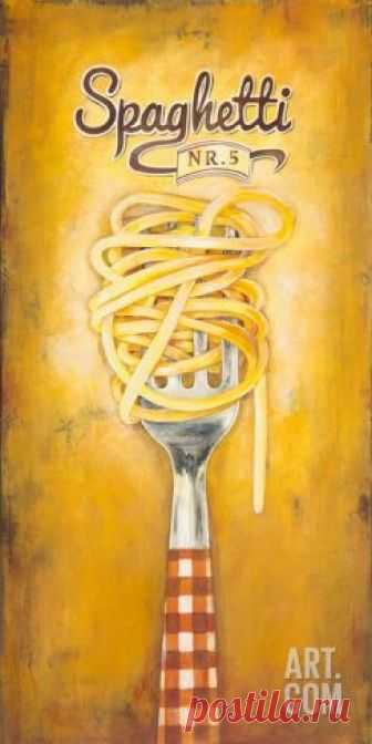 Spaghetti Art Print by Elisa Raimondi at Art.com