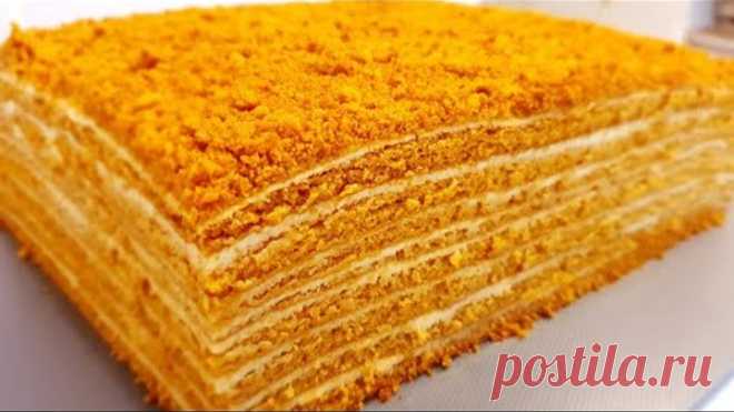 МЕДОВИК за 30 минут!!! Идеальный рецепт! Энг осон мазали Асалли торт! Honey cake!