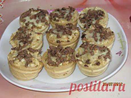 Вкусный десерт без выпечки «Тарталетки со сгущёнкой и печеньем» | ГОТОВИМ ВКУСНО И ПО-ДОМАШНЕМУ