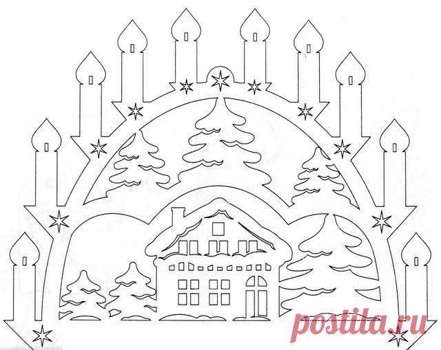 Вытынанки на Рождество. Шаблоны | Кругозор