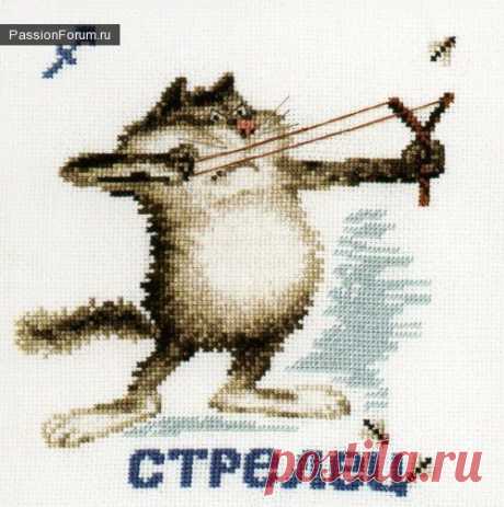 кот стрелец / Вышивка / Вышивка крестом