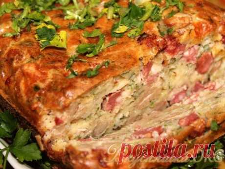 Мясной кекс(копченая колбаса)