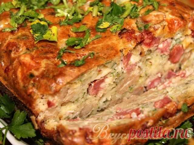 Мясной кекс(копченая колбаса)