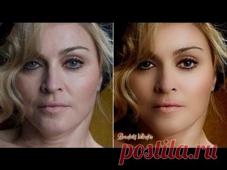 (2) Photoshop CC retouching Madonna урок ретуши - YouTube