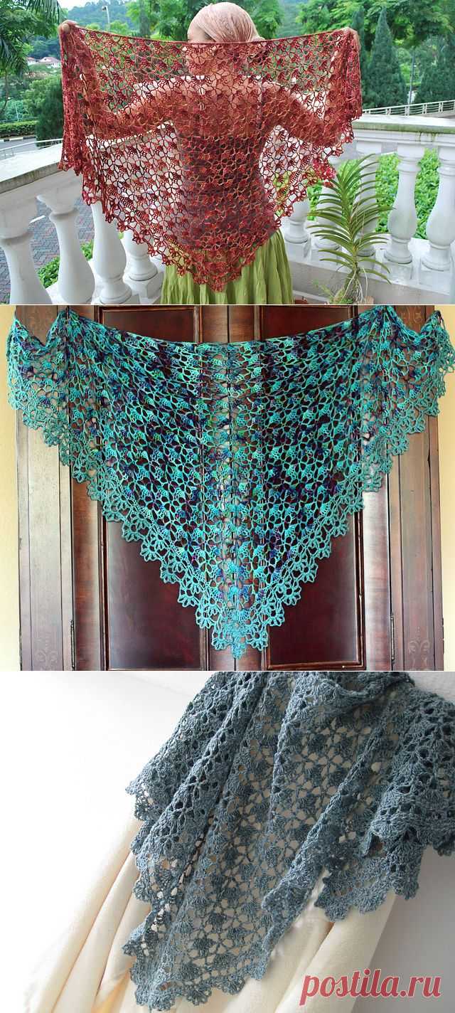 Шаль крючком «Южная бухта»