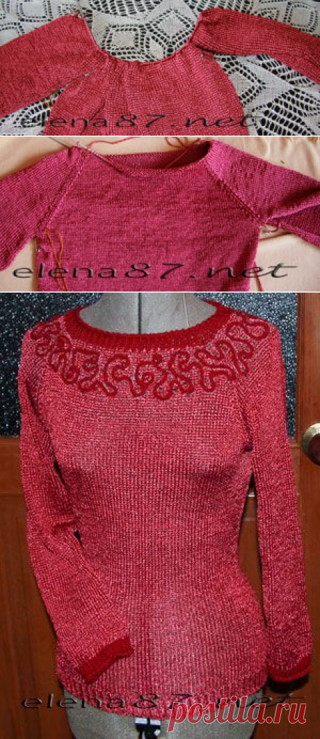 вязанные кофты | как вязать реглан снизу | вязание реглана спицами