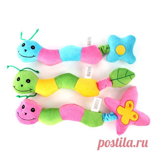 Игрушки для животных милый божья коровка тип Pet щенок плюшевые звук пищалка скрипучий смешные жевать игрушки купить на AliExpress