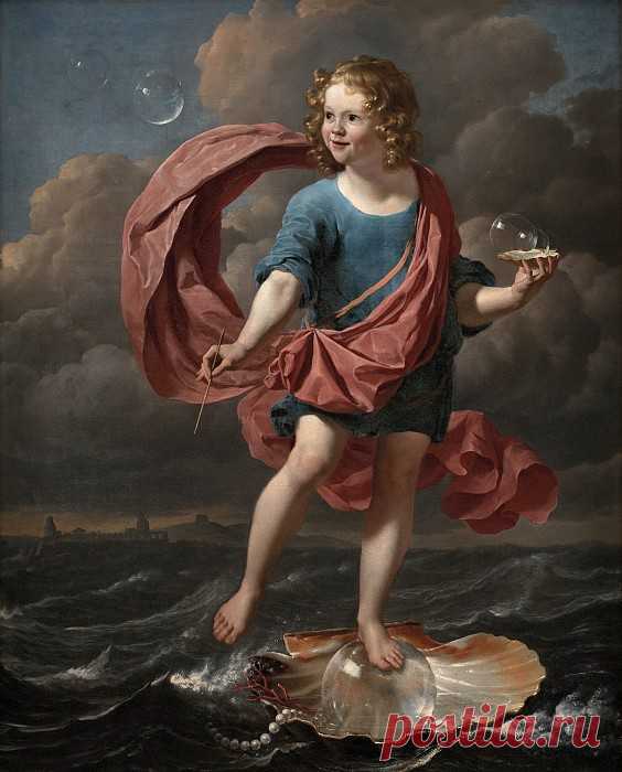 Дюжарден, Карел (1628-78) - Мальчик с мыльными пузырями (Аллегория бренности и скоротечности жизни). Копенгаген (SMK) Датская национальная галерея. Описание картины, скачать репродукцию.
