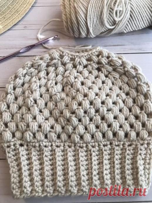 Интересный вариант шапочки: и сбоку бантик