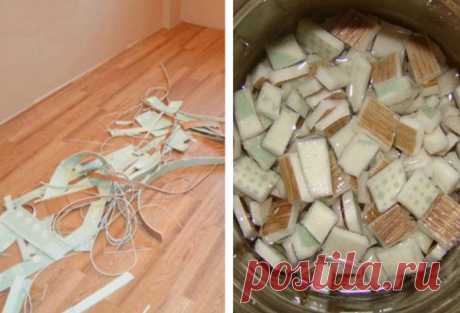 Что можно сделать с кусочками линолеума, которые остались после ремонта?