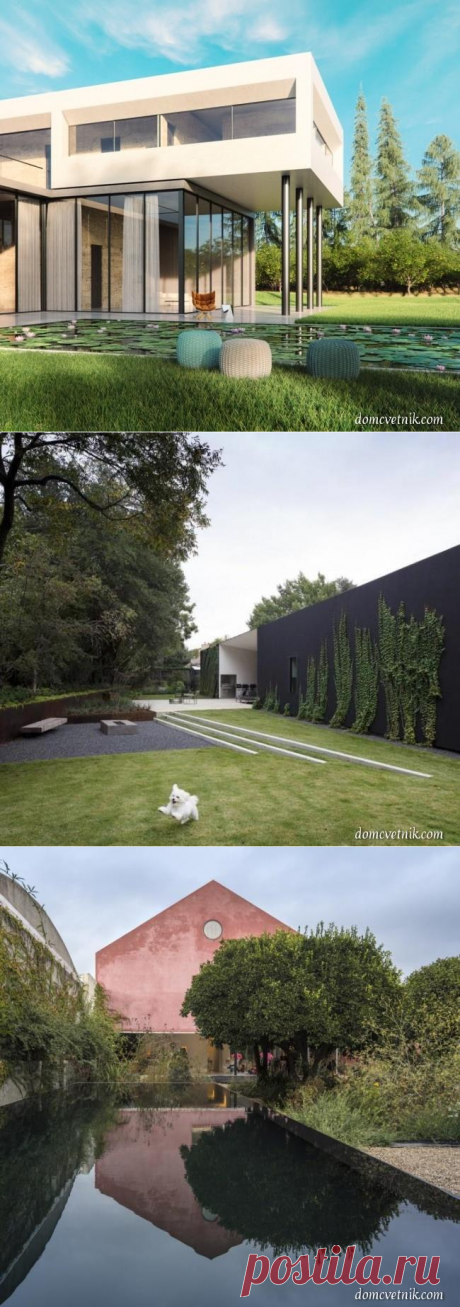 25 потрясающих проектов ландшафтного дизайна для современных домов | domcvetnik.com